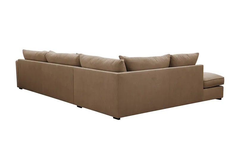 Rossita Lyx 4-sits Vänstervänd L-formad Extra Djup Schäslongsoffa i Manchester - Brun Manchester - Möbler - Vardagsrum - Soffor - Divansoffa & schäslong