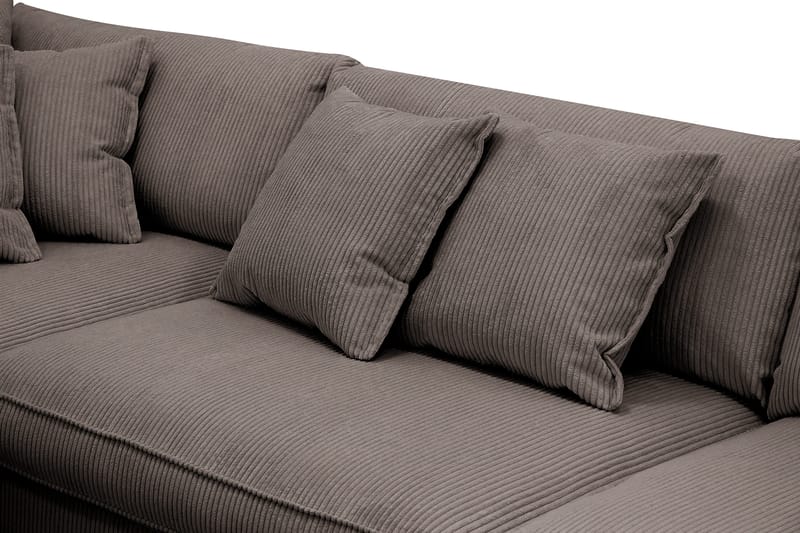 Rossita Lyx 4-sits Vänstervänd L-formad Extra Djup Schäslongsoffa i Manchester - Mörkgrå - Möbler - Vardagsrum - Soffor - Divansoffa & schäslong