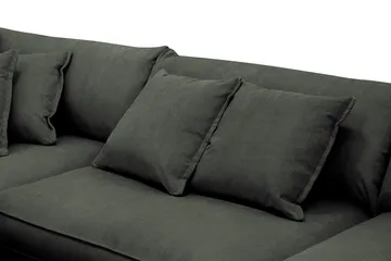 Rossita Lyx 4-sits Vänstervänd L-formad Extra Djup Schäslongsoffa i Manchester - Mörkgrön Manchester - Möbler - Vardagsrum - Soffor - Divansoffa & schäslong