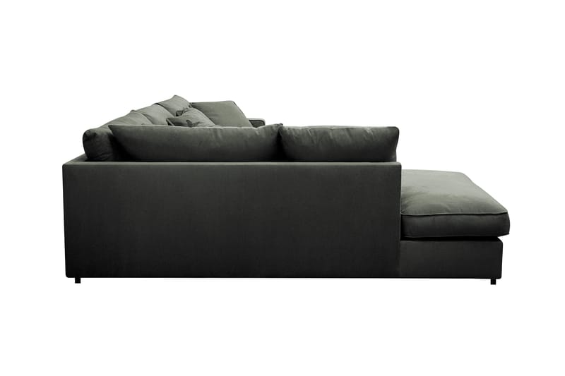 Rossita Lyx 4-sits Vänstervänd L-formad Extra Djup Schäslongsoffa i Manchester - Mörkgrön Manchester - Möbler - Vardagsrum - Soffor - Divansoffa & schäslong