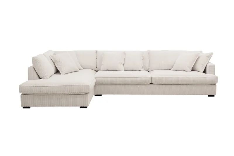 Rossita Lyx 4-sits Vänstervänd L-formad Extra Djup Schäslongsoffa i Manchester, Offwhite Manchester