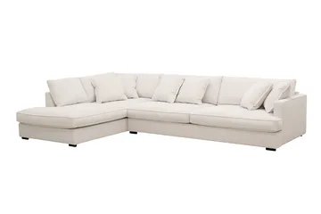 Rossita Lyx 4-sits Vänstervänd L-formad Extra Djup Schäslongsoffa i Manchester - Offwhite - Möbler - Vardagsrum - Soffor - Divansoffa & schäslong