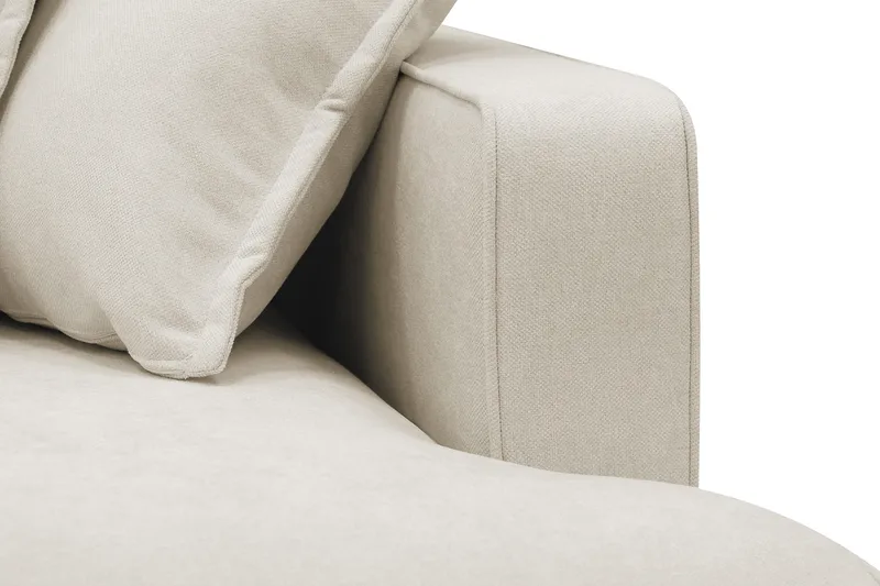 Rossita Lyx 4-sits Vänstervänd L-formad Extra Djup Schäslongsoffa i Tyg - Beige Tyg - Möbler - Vardagsrum - Soffor - Divansoffa & schäslong