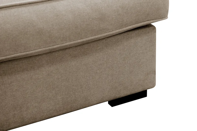 Rossita Lyx 4-sits Vänstervänd L-formad Extra Djup Schäslongsoffa i Tyg - Brun Tyg - Möbler - Vardagsrum - Soffor - Divansoffa & schäslong