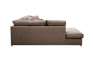 Rossita Lyx 4-sits Vänstervänd L-formad Extra Djup Schäslongsoffa i Tyg - Brun Tyg - Möbler - Vardagsrum - Soffor - Divansoffa & schäslong