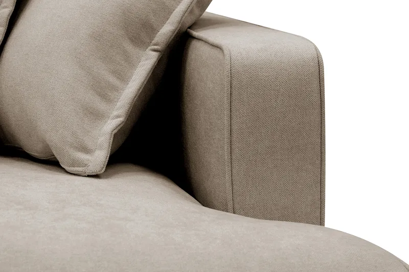 Rossita Lyx 4-sits Vänstervänd L-formad Extra Djup Schäslongsoffa i Tyg - Brun Tyg - Möbler - Vardagsrum - Soffor - Divansoffa & schäslong