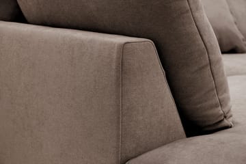 Rossita Lyx 4-sits Vänstervänd L-formad Extra Djup Schäslongsoffa i Tyg - Brun Tyg - Möbler - Vardagsrum - Soffor - Divansoffa & schäslong