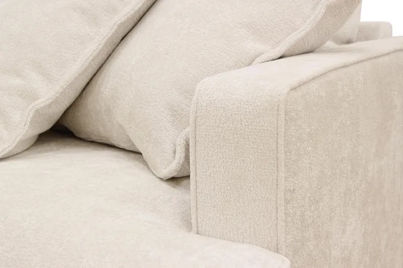 Rossita Lyx 5-sits Högervänd U-formad Extra djup Soffa med Divan och Schäslong i Chenille - Beige - Möbler - Vardagsrum - Soffor - U-soffor