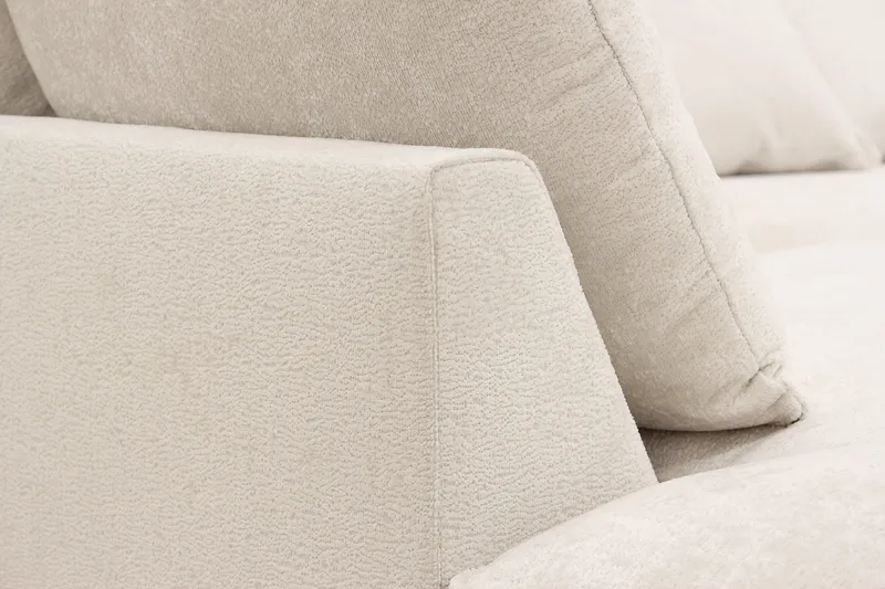 Rossita Lyx 5-sits Högervänd U-formad Extra djup Soffa med Divan och Schäslong i Chenille - Beige - Möbler - Vardagsrum - Soffor - U-soffor