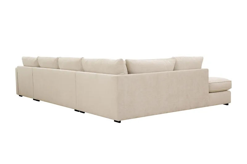 Rossita Lyx 5-sits Högervänd U-formad Extra djup Soffa med Divan och Schäslong i Chenille - Beige - Möbler - Vardagsrum - Soffor - U-soffor