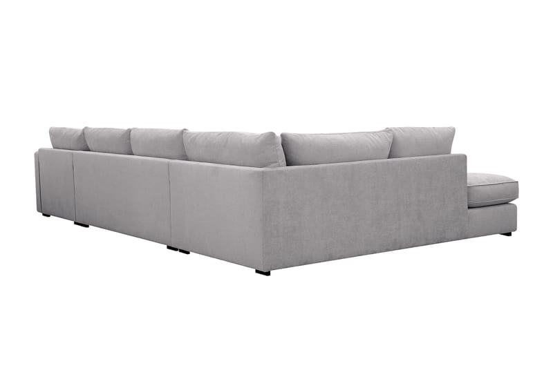Rossita Lyx 5-sits Högervänd U-formad Extra djup Soffa med Divan och Schäslong i Chenille - Grå - Möbler - Vardagsrum - Soffor - U-soffor