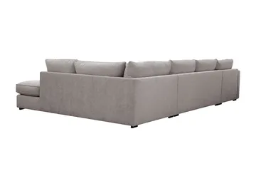 Rossita Lyx 5-sits Högervänd U-formad Extra djup Soffa med Divan och Schäslong i Chenille - Grå/Brun - Möbler - Vardagsrum - Soffor - U-soffor