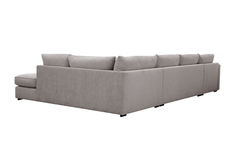 Rossita Lyx 5-sits Högervänd U-formad Extra djup Soffa med Divan och Schäslong i Chenille - Grå/Brun - Möbler - Vardagsrum - Soffor - U-soffor