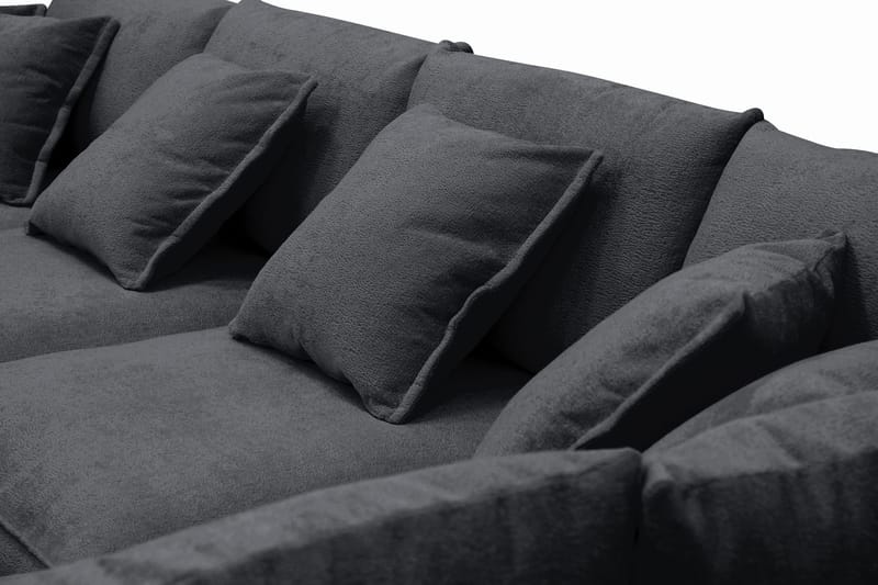 Rossita Lyx 5-sits Högervänd U-formad Extra djup Soffa med Divan och Schäslong i Chenille - Svart - Möbler - Vardagsrum - Soffor - U-soffor