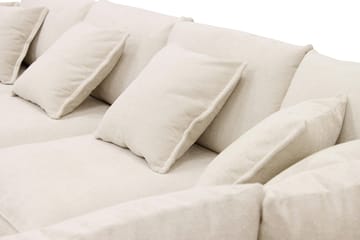 Rossita Lyx 5-sits Högervänd U-formad Extra djup Soffa med Divan och Schäslong i Chenille - Trenza 06, Beige Chenille - Möbler - Vardagsrum - Soffor - U-soffor