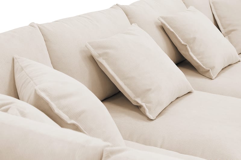 Rossita Lyx 5-sits Högervänd U-formad Extra djup Soffa med Divan och Schäslong i Manchester - Beige - Möbler - Vardagsrum - Soffor - U-soffor