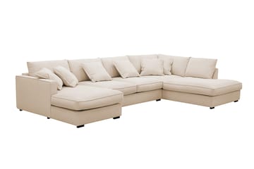 Rossita Lyx 5-sits Högervänd U-formad Extra djup Soffa med Divan och Schäslong i Manchester - Beige - Möbler - Vardagsrum - Soffor - U-soffor