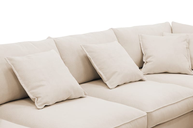 Rossita Lyx 5-sits Högervänd U-formad Extra djup Soffa med Divan och Schäslong i Manchester - Beige - Möbler - Vardagsrum - Soffor - U-soffor
