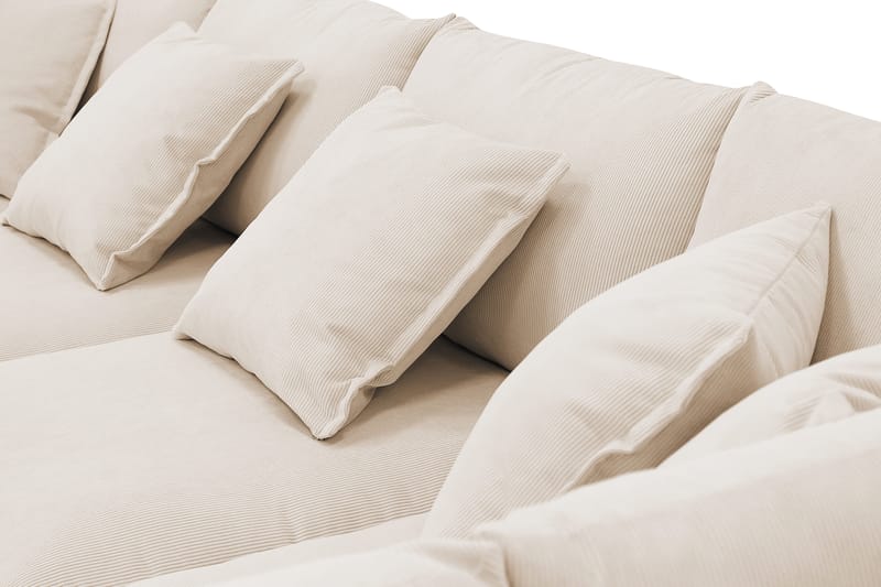 Rossita Lyx 5-sits Högervänd U-formad Extra djup Soffa med Divan och Schäslong i Manchester - Beige - Möbler - Vardagsrum - Soffor - U-soffor