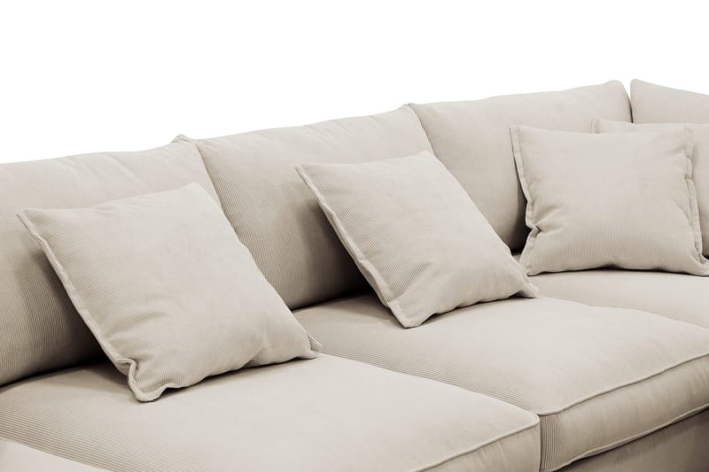 Rossita Lyx 5-sits Högervänd U-formad Extra djup Soffa med Divan och Schäslong i Manchester - Kräm - Möbler - Vardagsrum - Soffor - U-soffor