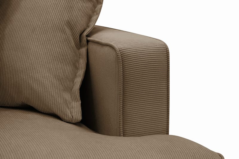 Rossita Lyx 5-sits Högervänd U-formad Extra djup Soffa med Divan och Schäslong i Manchester - Ljusbrun - Möbler - Vardagsrum - Soffor - U-soffor