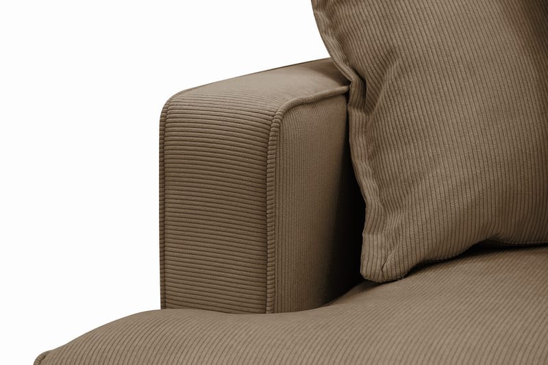 Rossita Lyx 5-sits Högervänd U-formad Extra djup Soffa med Divan och Schäslong i Manchester - Ljusbrun - Möbler - Vardagsrum - Soffor - U-soffor