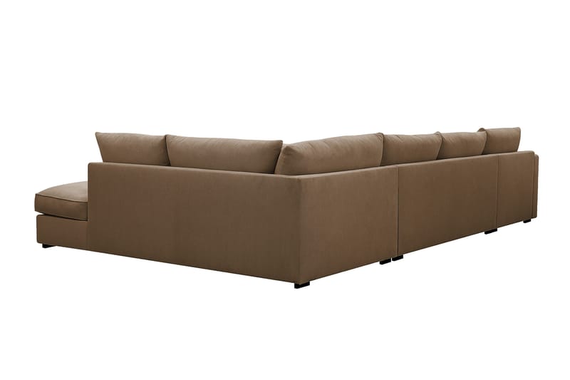 Rossita Lyx 5-sits Högervänd U-formad Extra djup Soffa med Divan och Schäslong i Manchester - Ljusbrun - Möbler - Vardagsrum - Soffor - U-soffor