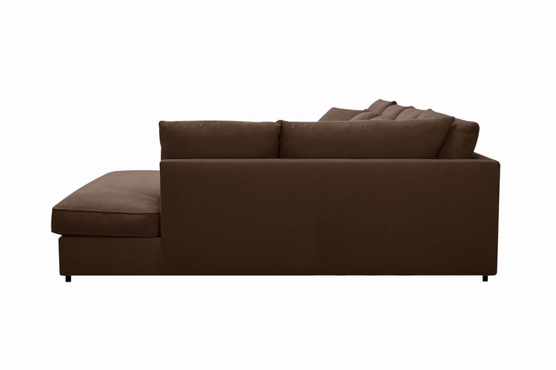 Rossita Lyx 5-sits Högervänd U-formad Extra djup Soffa med Divan och Schäslong i Manchester - Mörkbrun - Möbler - Vardagsrum - Soffor - U-soffor