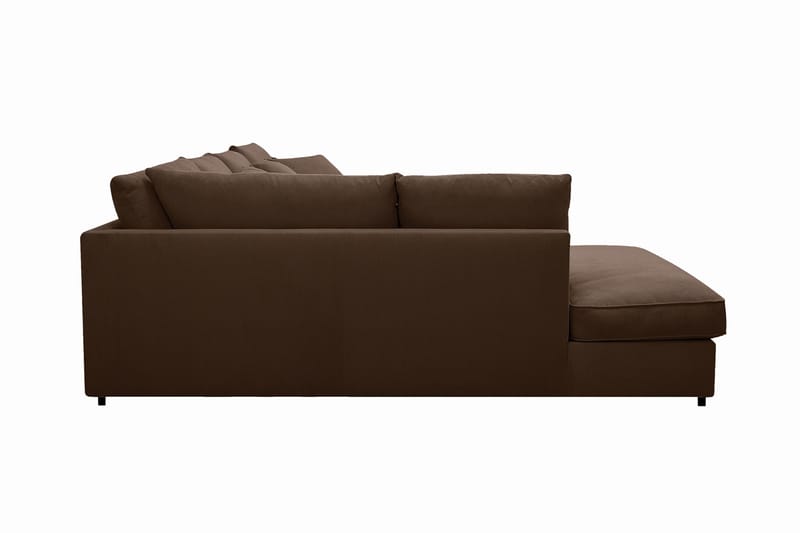 Rossita Lyx 5-sits Högervänd U-formad Extra djup Soffa med Divan och Schäslong i Manchester - Mörkbrun - Möbler - Vardagsrum - Soffor - U-soffor