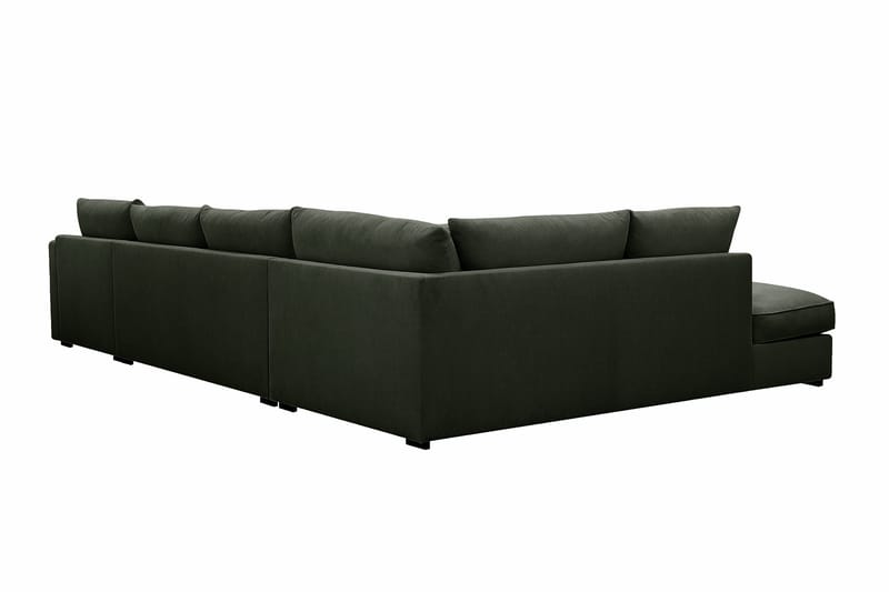 Rossita Lyx 5-sits Högervänd U-formad Extra djup Soffa med Divan och Schäslong i Manchester - Mörkgrön - Möbler - Vardagsrum - Soffor - U-soffor