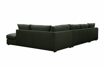 Rossita Lyx 5-sits Högervänd U-formad Extra djup Soffa med Divan och Schäslong i Manchester - Mörkgrön - Möbler - Vardagsrum - Soffor - U-soffor