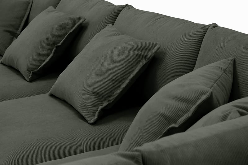 Rossita Lyx 5-sits Högervänd U-formad Extra djup Soffa med Divan och Schäslong i Manchester - Mörkgrön - Möbler - Vardagsrum - Soffor - U-soffor