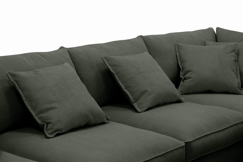 Rossita Lyx 5-sits Högervänd U-formad Extra djup Soffa med Divan och Schäslong i Manchester - Mörkgrön - Möbler - Vardagsrum - Soffor - U-soffor