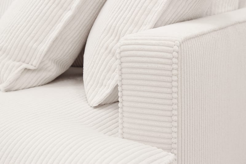 Rossita Lyx 5-sits Högervänd U-formad Extra djup Soffa med Divan och Schäslong i Manchester - Naturvit - Möbler - Vardagsrum - Soffor - U-soffor