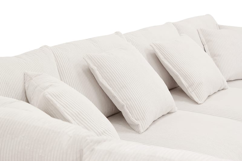 Rossita Lyx 5-sits Högervänd U-formad Extra djup Soffa med Divan och Schäslong i Manchester - Naturvit - Möbler - Vardagsrum - Soffor - U-soffor