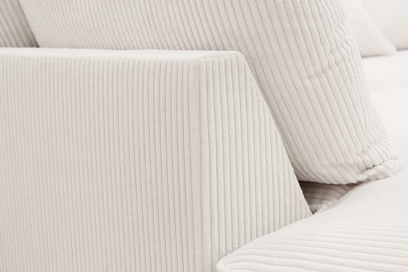 Rossita Lyx 5-sits Högervänd U-formad Extra djup Soffa med Divan och Schäslong i Manchester - Naturvit - Möbler - Vardagsrum - Soffor - U-soffor