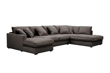 Rossita Lyx 5-sits Högervänd U-formad Extra djup Soffa med Divan och Schäslong i Manchester - Taupe - Möbler - Vardagsrum - Soffor - U-soffor