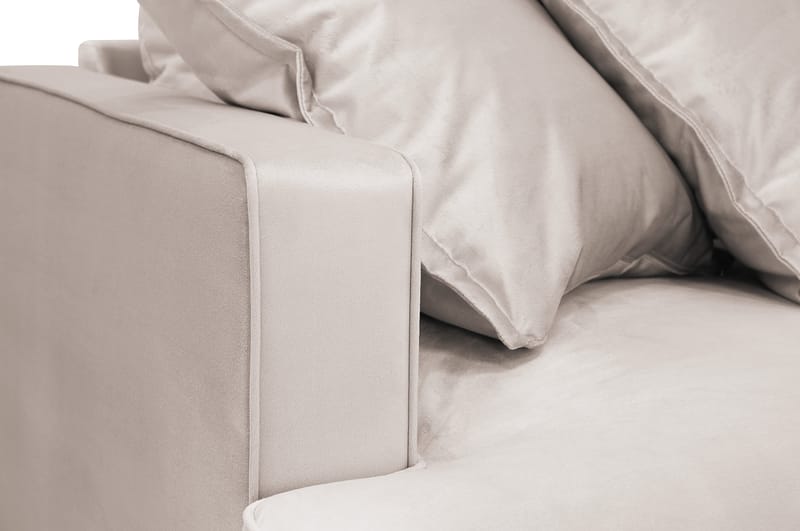 Rossita Lyx 5-sits Högervänd U-formad Extra djup Soffa med Divan och Schäslong i Sammet - Beige - Möbler - Vardagsrum - Soffor - Sammetssoffor