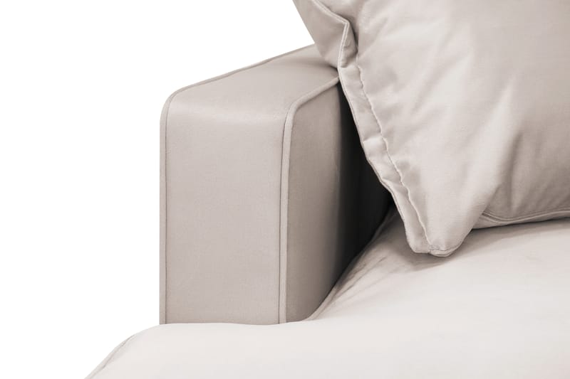 Rossita Lyx 5-sits Högervänd U-formad Extra djup Soffa med Divan och Schäslong i Sammet - Beige - Möbler - Vardagsrum - Soffor - Sammetssoffor