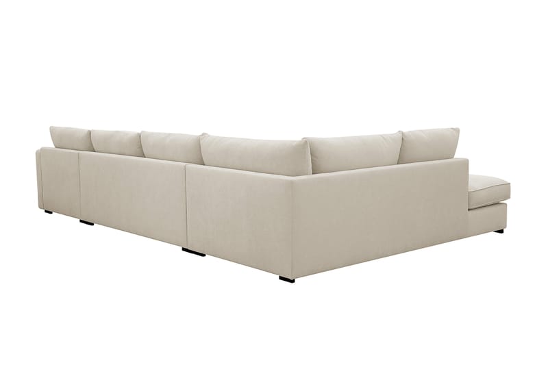 Rossita Lyx 5-sits Högervänd U-formad Extra djup Soffa med Divan och Schäslong i Tyg - Beige - Möbler - Vardagsrum - Soffor - U-soffor