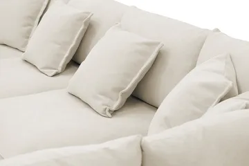 Rossita Lyx 5-sits Högervänd U-formad Extra djup Soffa med Divan och Schäslong i Tyg - Beige - Möbler - Vardagsrum - Soffor - U-soffor