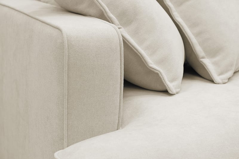 Rossita Lyx 5-sits Högervänd U-formad Extra djup Soffa med Divan och Schäslong i Tyg - Beige - Möbler - Vardagsrum - Soffor - U-soffor