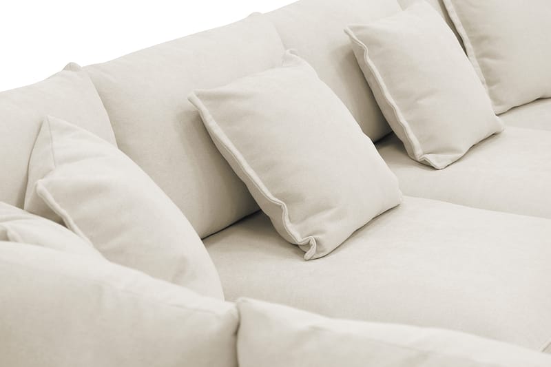 Rossita Lyx 5-sits Högervänd U-formad Extra djup Soffa med Divan och Schäslong i Tyg - Beige - Möbler - Vardagsrum - Soffor - U-soffor