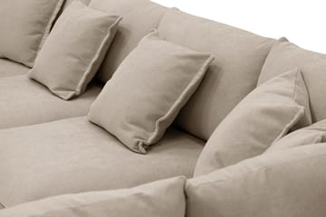 Rossita Lyx 5-sits Högervänd U-formad Extra djup Soffa med Divan och Schäslong i Tyg - Brun - Möbler - Vardagsrum - Soffor - U-soffor