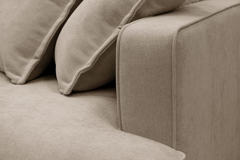 Rossita Lyx 5-sits Högervänd U-formad Extra djup Soffa med Divan och Schäslong i Tyg - Brun - Möbler - Vardagsrum - Soffor - U-soffor