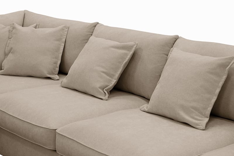 Rossita Lyx 5-sits Högervänd U-formad Extra djup Soffa med Divan och Schäslong i Tyg - Brun - Möbler - Vardagsrum - Soffor - U-soffor
