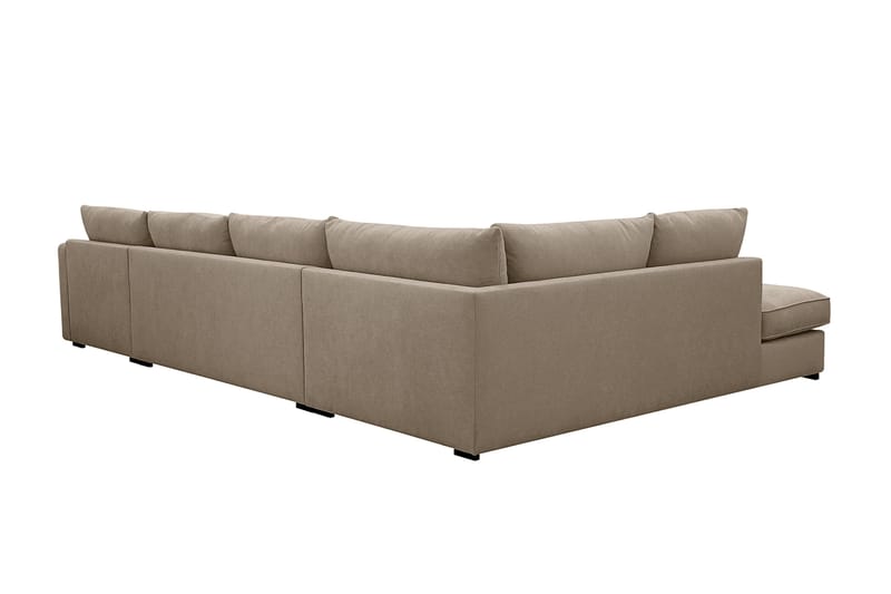 Rossita Lyx 5-sits Högervänd U-formad Extra djup Soffa med Divan och Schäslong i Tyg - Brun - Möbler - Vardagsrum - Soffor - U-soffor