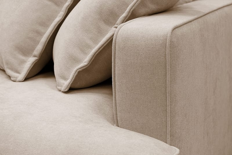 Rossita Lyx 5-sits Högervänd U-formad Extra djup Soffa med Divan och Schäslong i Tyg - Ljusbrun - Möbler - Vardagsrum - Soffor - U-soffor