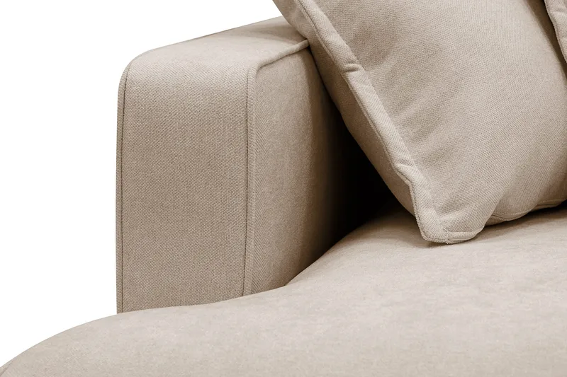 Rossita Lyx 5-sits Högervänd U-formad Extra djup Soffa med Divan och Schäslong i Tyg - Ljusbrun - Möbler - Vardagsrum - Soffor - U-soffor