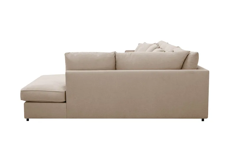 Rossita Lyx 5-sits Högervänd U-formad Extra djup Soffa med Divan och Schäslong i Tyg - Ljusbrun - Möbler - Vardagsrum - Soffor - U-soffor